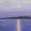 Восход луны. Белое озеро
