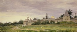 White horse. Pechory